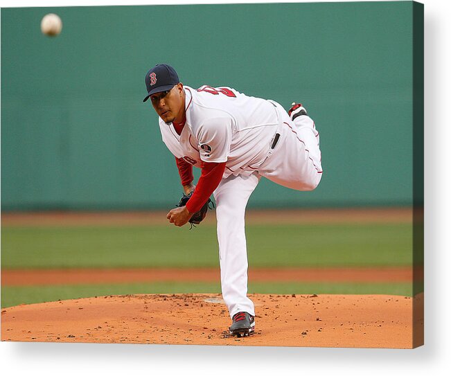 American League Baseball Acrylic Print featuring the photograph Oakland Athletics v Boston Red Sox #2 by Jim Rogash