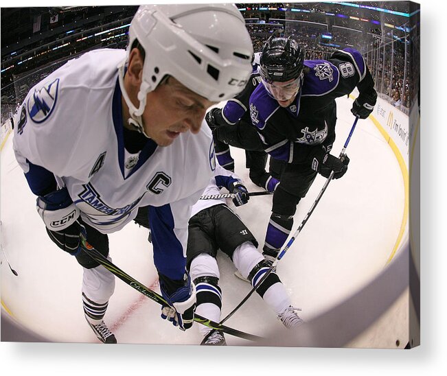 National Hockey League Acrylic Print featuring the photograph Tampa Bay Lightning v Los Angeles Kings #2 by Bruce Bennett