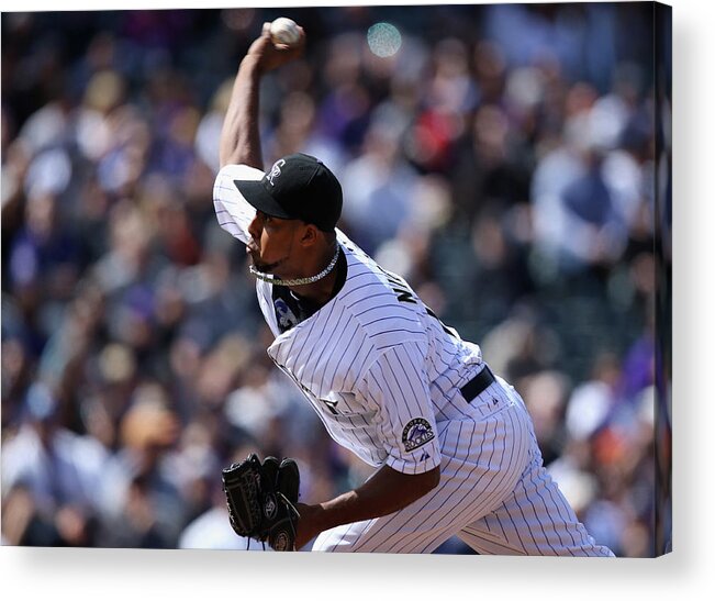 Baseball Pitcher Acrylic Print featuring the photograph Juan Nicasio #3 by Doug Pensinger