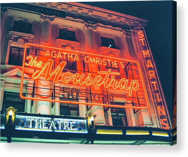 London Acrylic Print featuring the photograph 35mm Film image of Agatha Christie's The Mousetrap by Matthew Bamberg