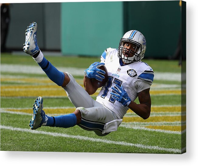 Green Bay Acrylic Print featuring the photograph Detroit Lions v Green Bay Packers #6 by Jonathan Daniel