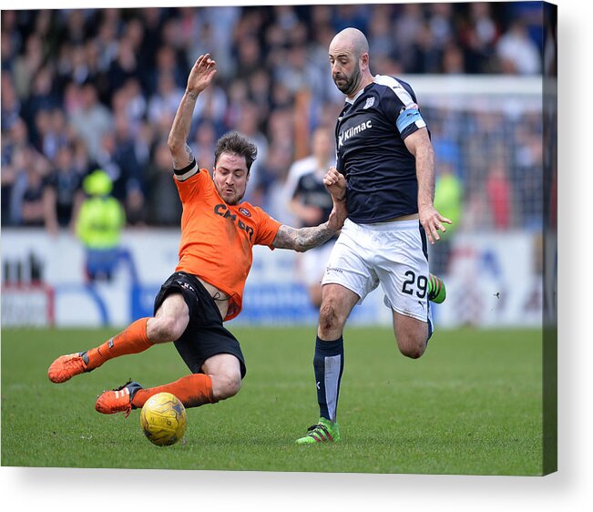 Sports Ball Acrylic Print featuring the photograph Dundee United v Dundee - Ladbrokes Scottish Premiership #6 by Mark Runnacles