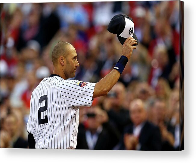 Crowd Acrylic Print featuring the photograph Derek Jeter by Elsa