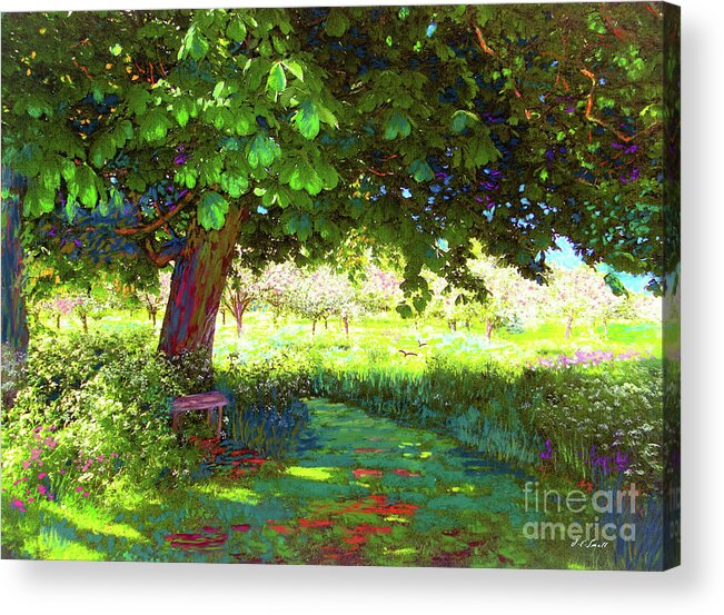 Landscape Acrylic Print featuring the painting A Beautiful Day by Jane Small