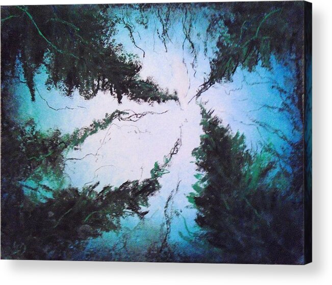 Weed Acrylic Print featuring the pastel A Sea Calling by Jen Shearer