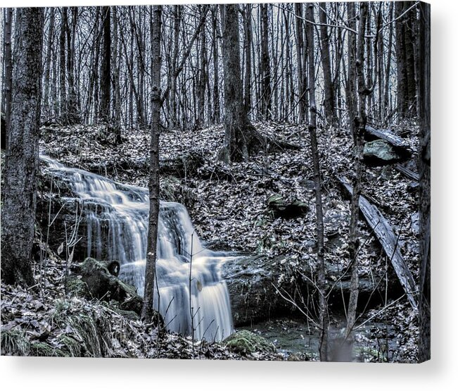  Acrylic Print featuring the photograph A Secret Falls in the Fall by Brad Nellis