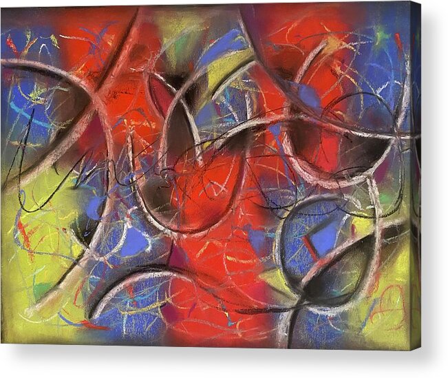 Pastel Acrylic Print featuring the pastel Abstract XVII by Crystal Stagg
