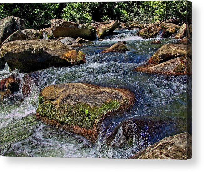 Water Acrylic Print featuring the photograph And the River Flows On by Allen Nice-Webb