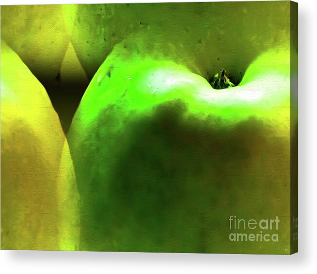 Apple Acrylic Print featuring the mixed media Apple by Daniel Janda