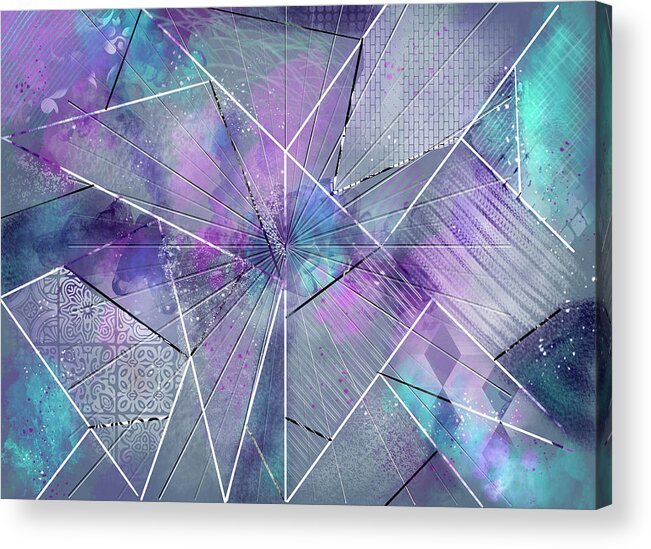 Abstract Acrylic Print featuring the digital art Blast Off by Art by Gabriele
