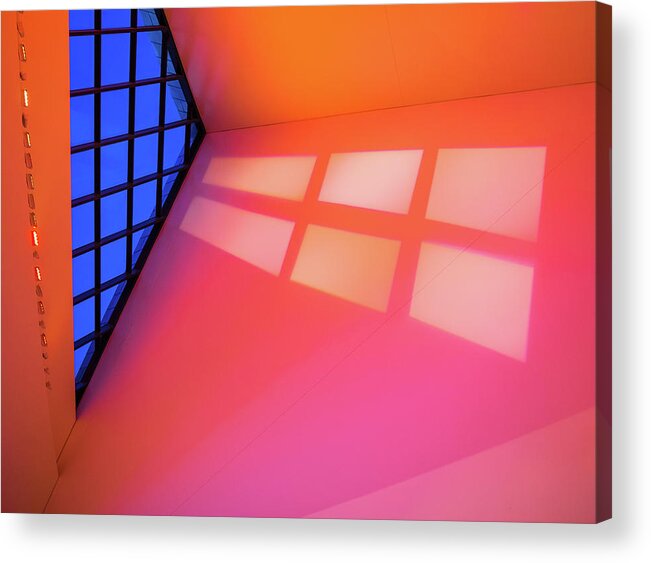 Window Acrylic Print featuring the photograph Blue Triangle I by Marianne Campolongo