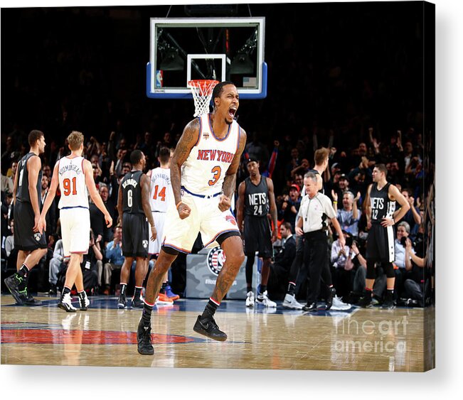 Nba Pro Basketball Acrylic Print featuring the photograph Brandon Jennings by Nathaniel S. Butler