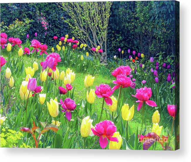 Landscape Acrylic Print featuring the painting Bright Spring Blessings by Jane Small