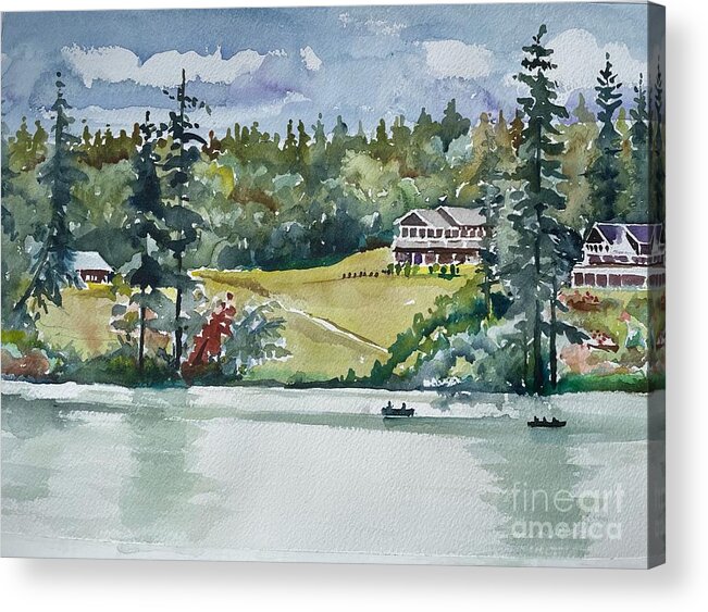  Acrylic Print featuring the painting Camp Coleman View by Gertrudes Asplund