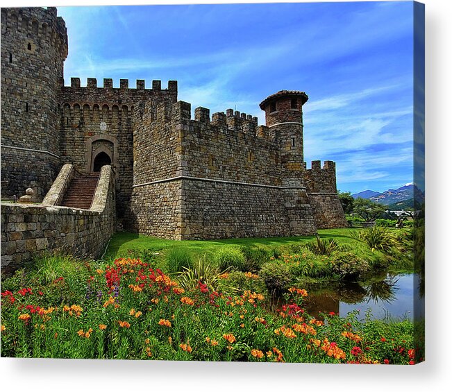 Castle Acrylic Print featuring the photograph Castello di Amorosa Winery by Harold Rau