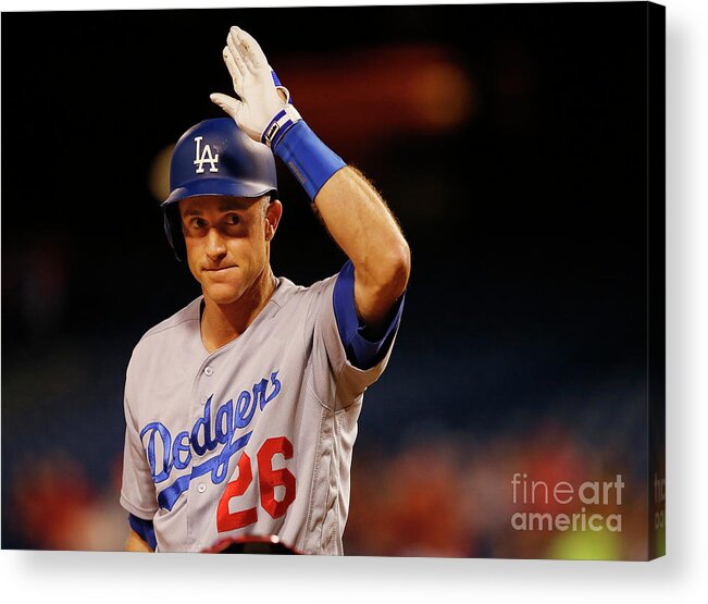 Crowd Acrylic Print featuring the photograph Chase Utley by Rich Schultz