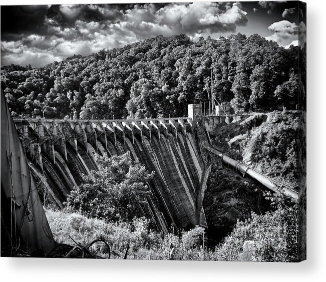 North Carolina Acrylic Print featuring the photograph Cheoah River Dam 2 by Phil Perkins