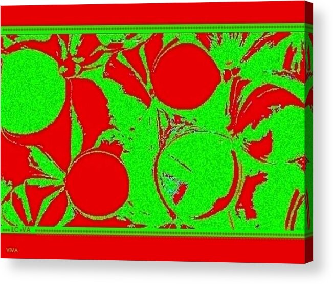 Christmas Card Acrylic Print featuring the mixed media Christmas In Oz Abstract by VIVA Anderson
