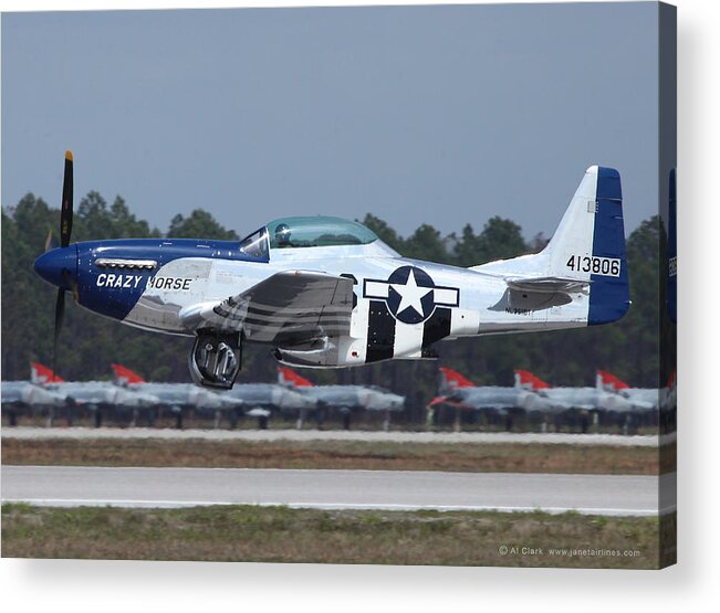 Crazy Horse Acrylic Print featuring the photograph Crazy Horse TF-51D by Custom Aviation Art