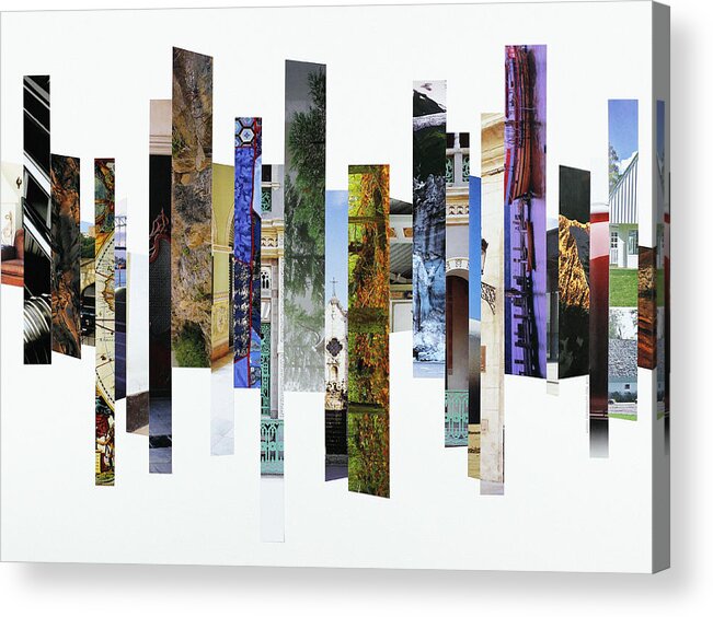 Collage Acrylic Print featuring the photograph Crosscut#115 by Robert Glover