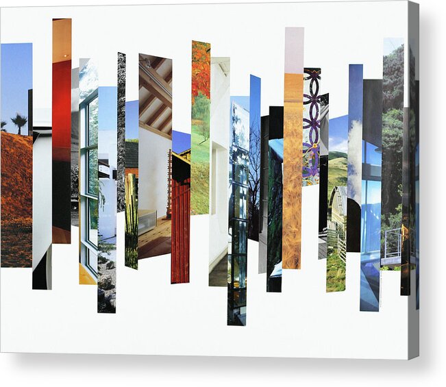 Collage Acrylic Print featuring the photograph Crosscut#116 by Robert Glover
