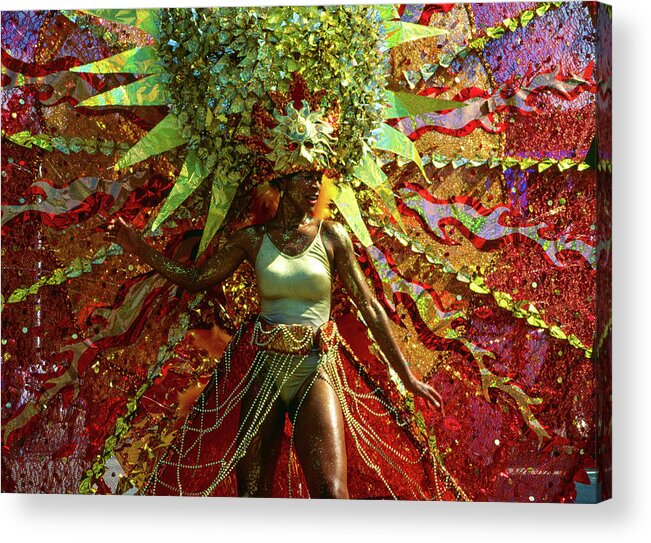 Trinidad Acrylic Print featuring the photograph Sun Dance - Carnival, Trinidad and Tobago by Earth And Spirit