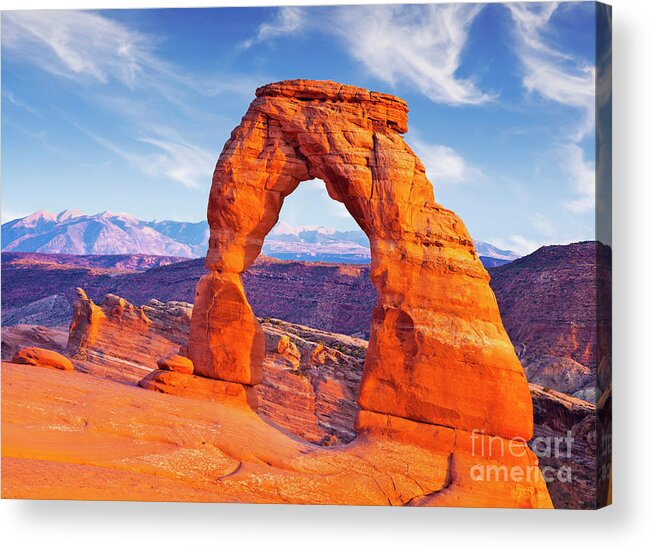 Arches National Park Utah Acrylic Print featuring the photograph Delicate Arch, Arches national park, Utah, USA by Neale And Judith Clark