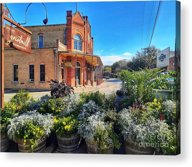  Acrylic Print featuring the photograph Downtown Friend, Texas by Stoney Lawrentz