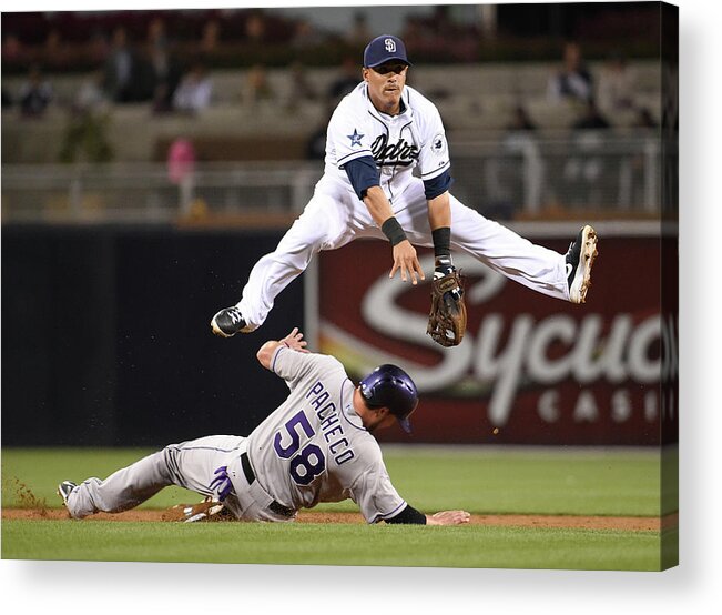 Double Play Acrylic Print featuring the photograph Everth Cabrera and Jordan Pacheco by Denis Poroy