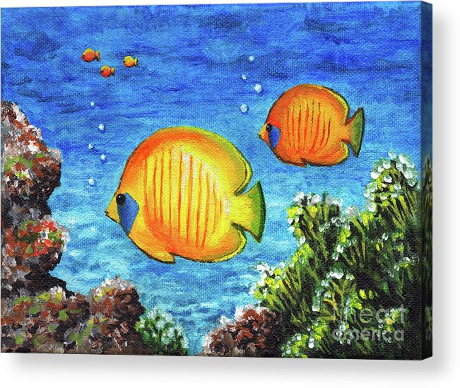 Fish Acrylic Print featuring the painting Fish by Lucie Dumas