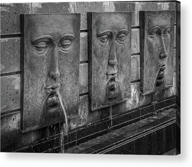 Fountains Acrylic Print featuring the photograph Fountains - Mexico by Frank Mari