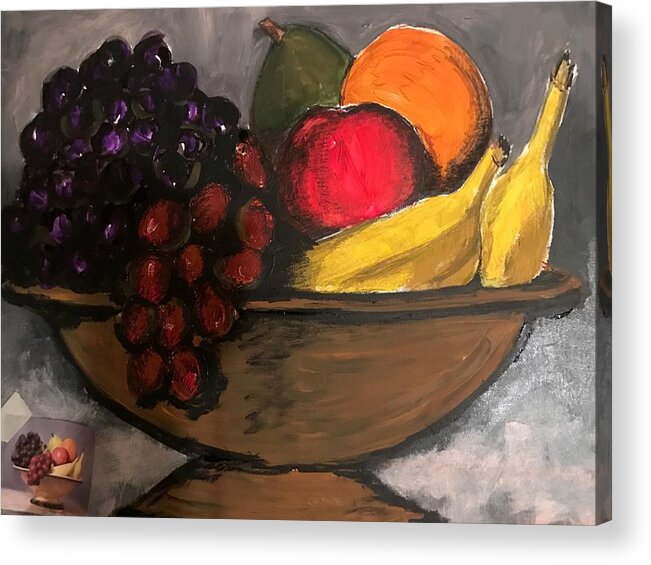  Acrylic Print featuring the pastel Fruit 2 by Angie ONeal