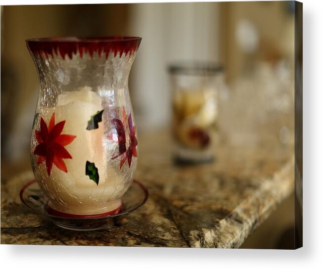 Glass Candle Holders Acrylic Print featuring the photograph Glass Candle Holders by Mingming Jiang