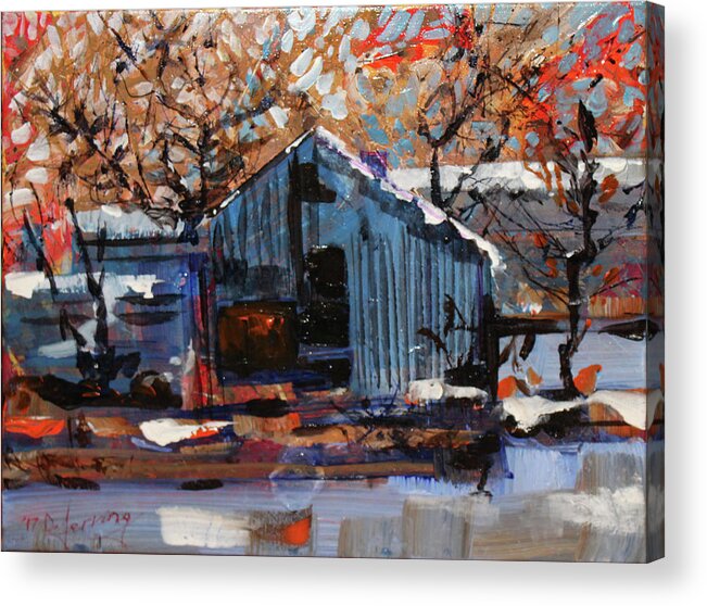  Acrylic Print featuring the painting Halloween on Ice by Douglas Jerving