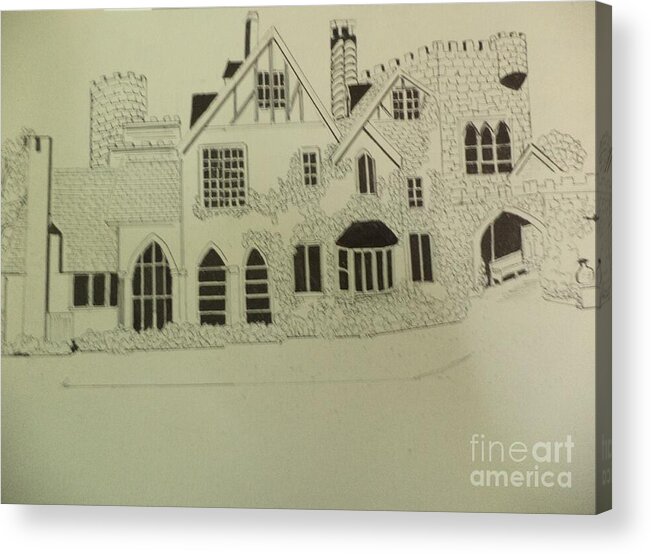  Acrylic Print featuring the drawing Haunting Of Hill House Ink Drawing by Donald Northup