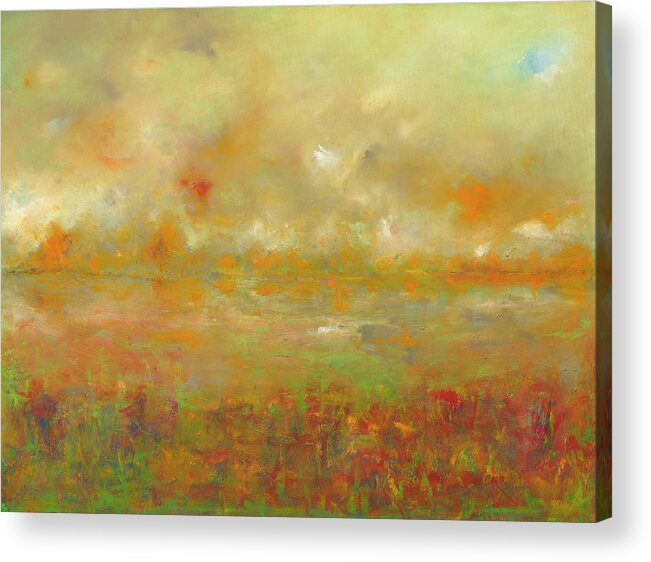 Bushfire Acrylic Print featuring the painting Hecatomb by Roger Clarke