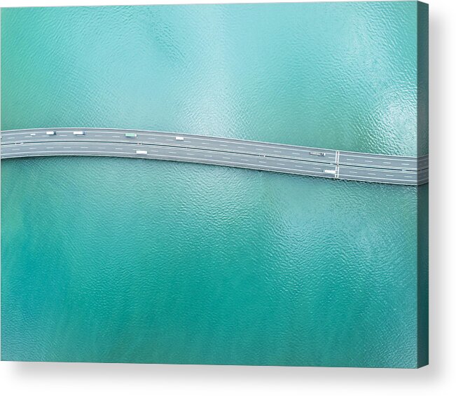 Tranquility Acrylic Print featuring the photograph Highway across the ocean by Michael H