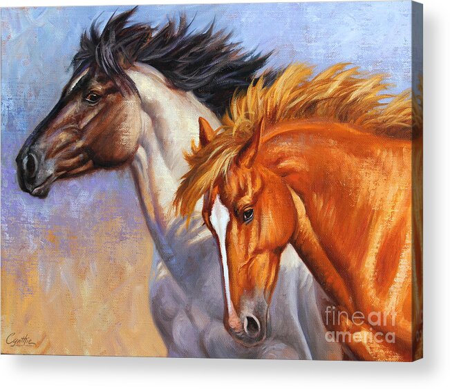 Cynthie Fisher Acrylic Print featuring the painting Horse 2 by Cynthie Fisher