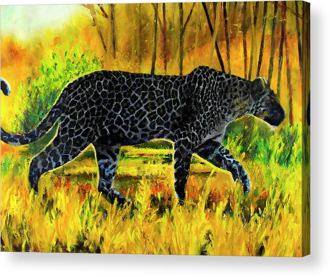 Finger Acrylic Print featuring the painting Finger Painting - Hunter by Lorraine McMillan