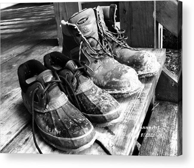 Boots Acrylic Print featuring the photograph In a Day's Work by John Anderson