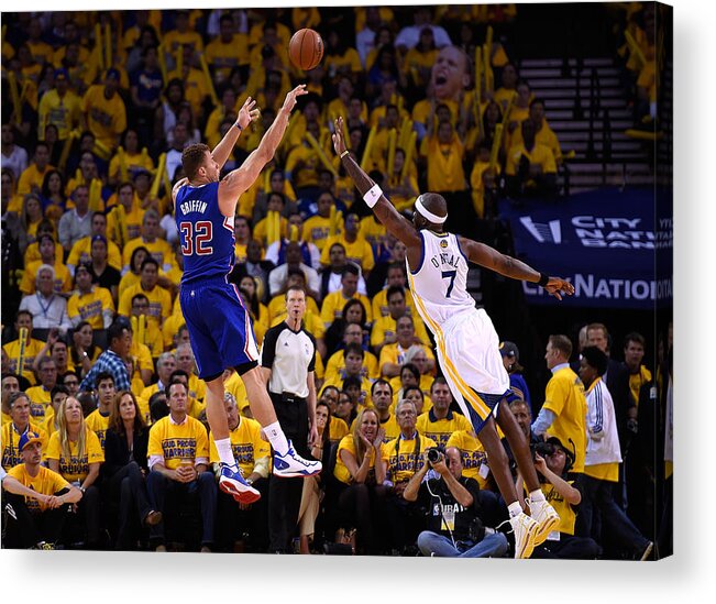 Playoffs Acrylic Print featuring the photograph Jermaine O'neal and Blake Griffin by Thearon W. Henderson
