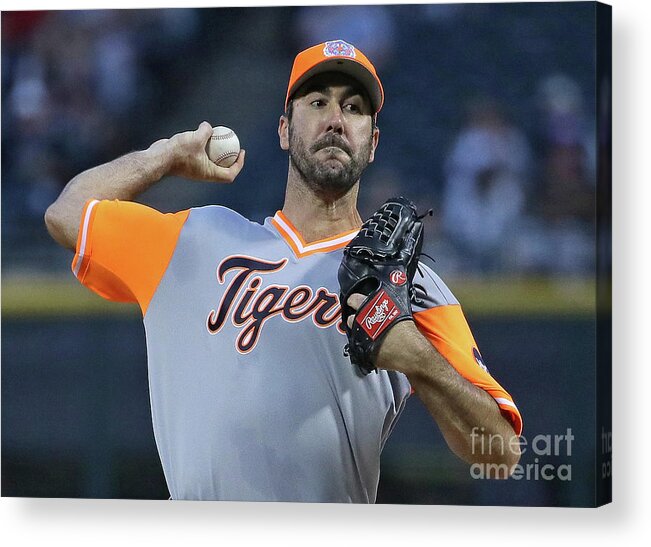 People Acrylic Print featuring the photograph Justin Verlander by Jonathan Daniel