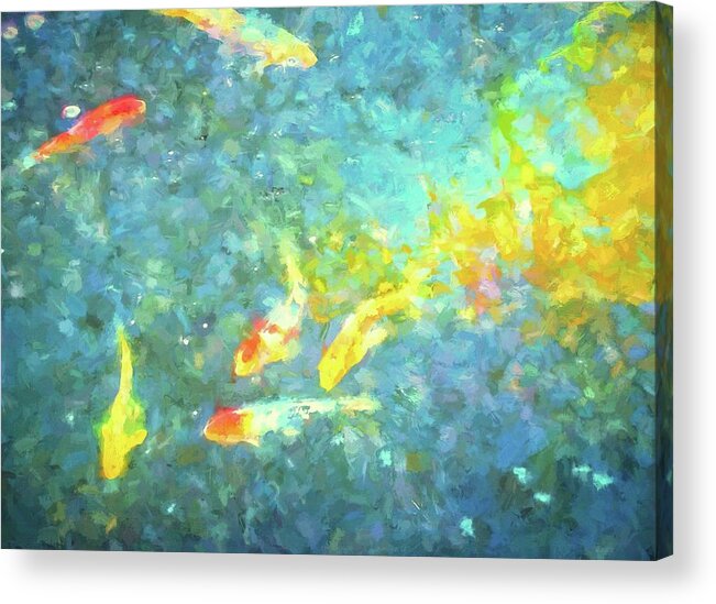 Fish Acrylic Print featuring the photograph Koi 4 by Pamela Cooper