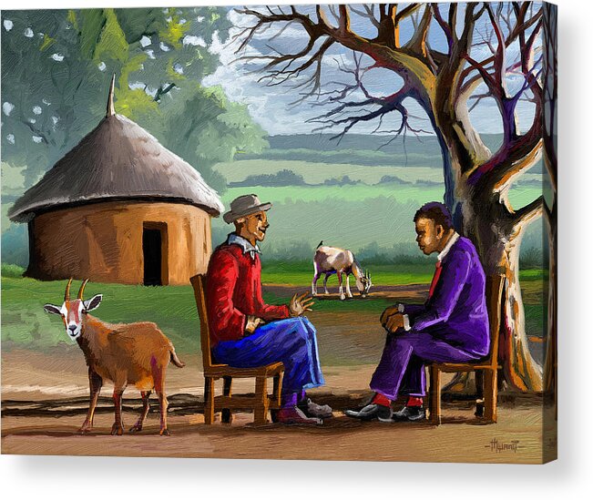 Photography Acrylic Print featuring the painting Learn to Listen by Anthony Mwangi
