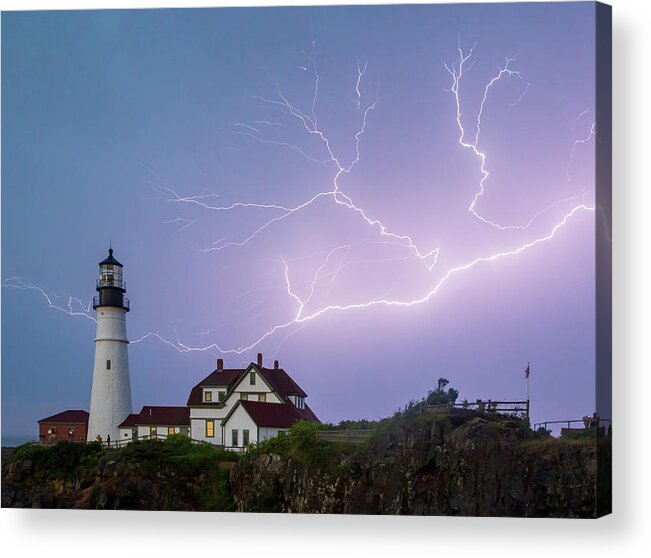 Lightning Acrylic Print featuring the photograph Lightning by Darryl Hendricks