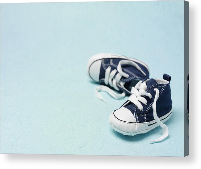 People Acrylic Print featuring the photograph Little Blue Booties by Wragg