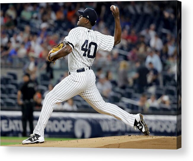 American League Baseball Acrylic Print featuring the photograph Luis Severino by Abbie Parr
