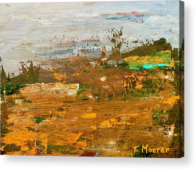 Landscape Acrylic Print featuring the painting Misty Meadow by Teresa Moerer