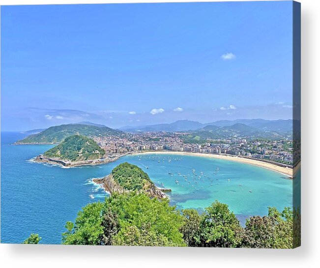 Monte Igueldo Vista Acrylic Print featuring the photograph Monte Igueldo Vista by Monika Salvan