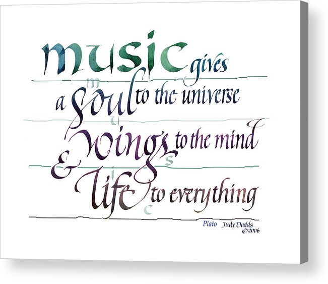 Music Soul Acrylic Print featuring the painting Music Soul by Judy Dodds